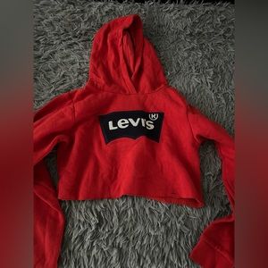 Sweater- Hoddie - Red - Crop -